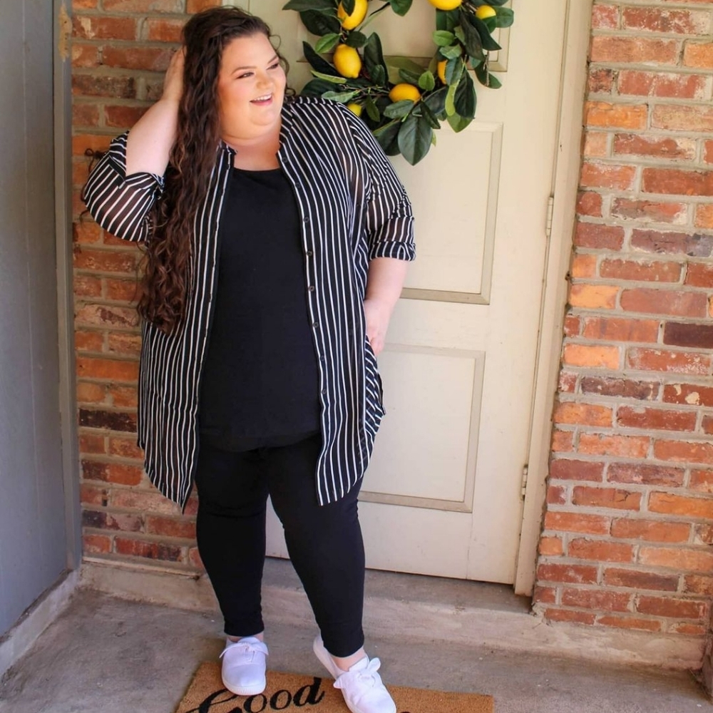 Sheer Button Front Top - image 1